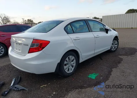 2012 Honda Civic Lx из США, поврежденный, VIN 2HGFB2F57CH592162